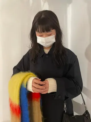 セミロング カラー パーマ chiharu ボブ/レイヤーのヘアスタイル