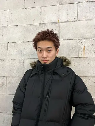 ショート カラー メンズ 野中里紗/ ベージュカラーのヘアスタイル