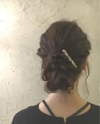 ミディアム セミロング ロング ヘアアレンジ LoRE hair 四条河原町 西尾友里のヘアスタイル