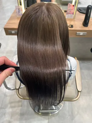 セミロング カラー 永井 龍空のヘアスタイル