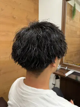 ショート パーマ メンズ 河端 悠花のヘアスタイル