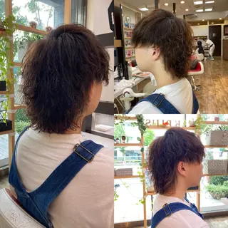 ミディアム パーマ メンズ 赤羽、髪質改善サロン 吉野リョウスケのヘアスタイル