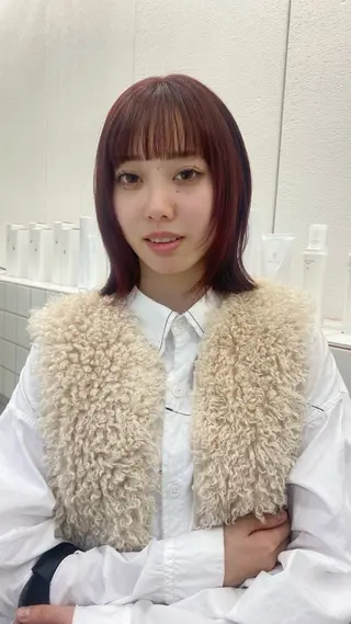 ミディアム カラー NIKO/名古屋/ 伏見/花屋併設のヘアスタイル