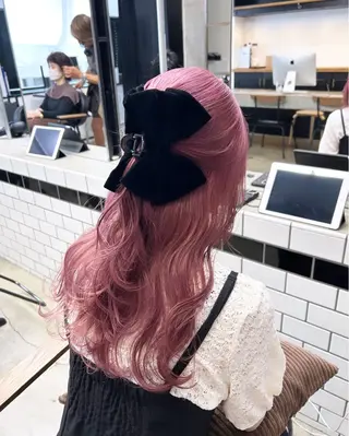 ロング カラー ヘアアレンジ 🎀暖色カラー🎀 ♡yurika♡のヘアスタイル