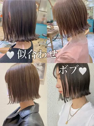 ショート カラー 似合わせボブ💓/ 美髪縮毛✨豊嶋龍佑のヘアスタイル