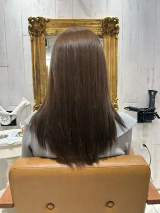 セミロング カラー re view 日和のヘアスタイル