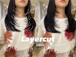 ロング ちのレイヤー/ハッ シュカット🌷💝のヘアスタイル