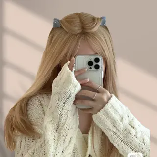 ロング カラー くすみミルクティー/ ブラウン🪡TOWAのヘアスタイル