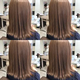 ミディアム ミルクティーベージュ 山本勝志のヘアスタイル