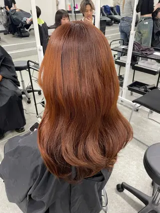 セミロング カラー トレンド暖色ヘア♥️ miu♥️のヘアスタイル
