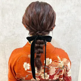 ミディアム すぐ予約OK💕 シールエクステのヘアスタイル