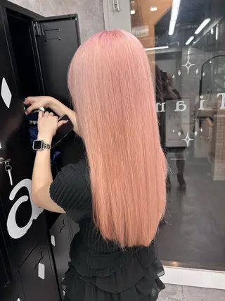セミロング カラー 💕誰より可愛い💕 ピンク🎀YUUKAのヘアスタイル