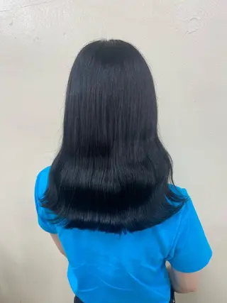 セミロング カラー ワインレッド 🍒KAHOのヘアスタイル