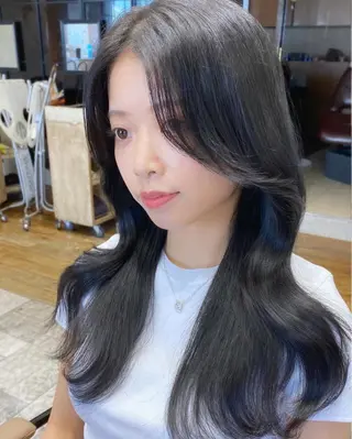 セミロング カラー On所属・顔まわりカット🌟 くびれヘア/寺門遥輝のヘアスタイル