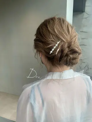 セミロング ブリーチ/アレンジ 天満/chihiroのヘアスタイル