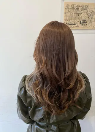 ミディアム カラー わかばやし ゆうこのヘアスタイル