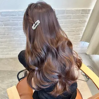 ロング 顔周りcut/ 艶ワンカラー♥ちさきのヘアスタイル