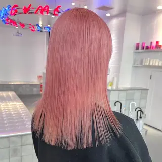 ミディアム カラー ヘアアレンジ 暖色ダブルカラーボブ レイヤー🌈AINAのヘアスタイル