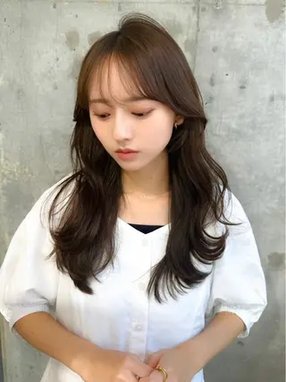 ロング カラー 髪質改善サロン Sea shinjuku 新宿南口【シー シンジュク】所属・髪質改善/韓国ヘア レイヤー/新宿/ロミのヘアスタイル