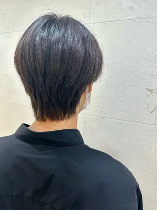 ミディアム カラー メンズ 安田 柚月のヘアスタイル