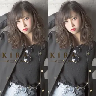 ミディアム 【KIRA 代表】 TATSUYAのヘアスタイル