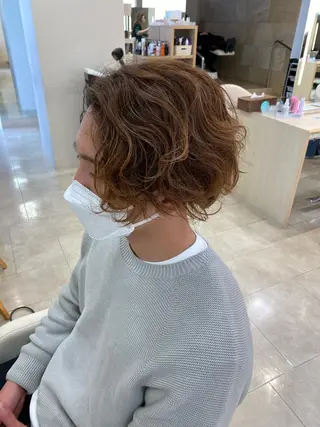 ミディアム パーマ メンズ 湘南/メンズパーマ/ 支持率No.1ユチカのヘアスタイル