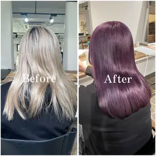 ロング カラー ムラ修正/ ハイトーン💖Riaのヘアスタイル
