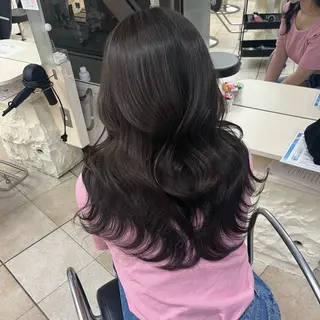 ロング カラー MEI🎀つやカラー 🎀レイヤー🎀渋谷のヘアスタイル