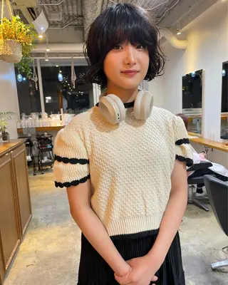 ショート カラー パーマ レイヤー/似合わせ TAKUYAのヘアスタイル