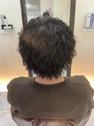 ショート パーマ メンズ ❄️メンズカット 落合諒❄️のヘアスタイル