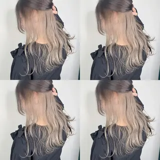 セミロング カラー 袴田 伊代のヘアスタイル