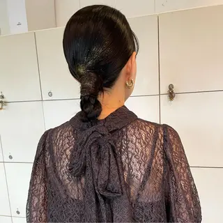 セミロング ヘアアレンジ 似合わせヘア🤍 面田法子のヘアスタイル