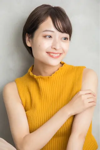 ショート カラー 巻けるケア縮毛矯正✨ ケアカラー✨山下のヘアスタイル