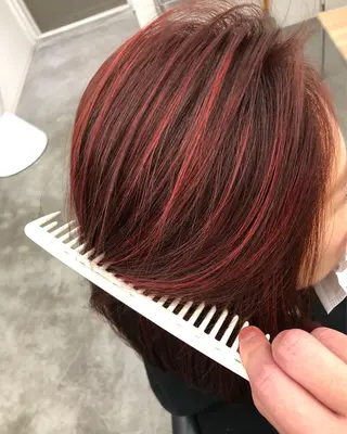 ミディアム カラー KEPKA ヤマグチ 天神 今泉のヘアスタイル