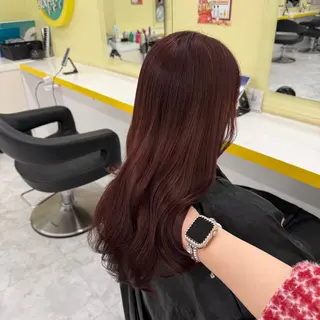 セミロング カラー ヘアアレンジ 🎀Girly艶髪カ ラー🎀Harukaのヘアスタイル