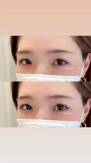 ロング カラー パーマ ヘアアレンジ メンズ キッズ ネイル マツエク・マツパ アイブロウ 𝑹 eyelashのマツエク・マツパデザイン