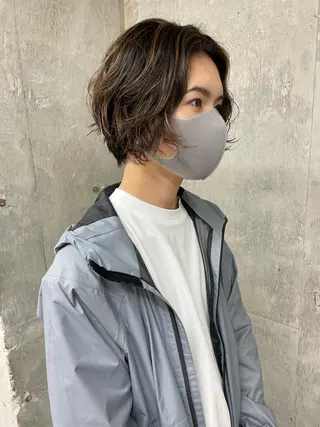 ショート パーマ メンズ 江上拓郎/ショート /酸性ストレートのヘアスタイル