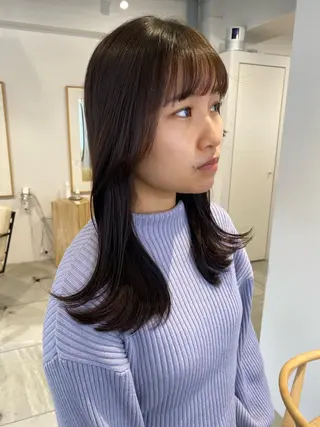 ミディアム knock所属・knock　國友 華乃のヘアスタイル