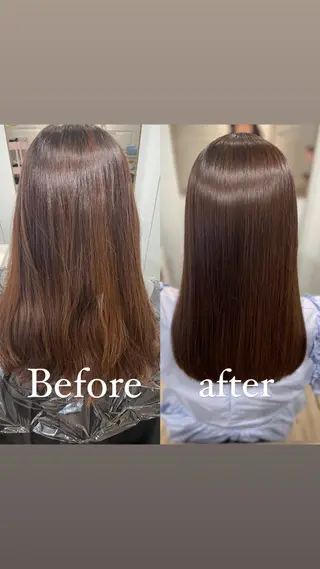 ロング 梅田縮毛矯正◻︎髪質 改善◻︎細見 了眞のヘアスタイル