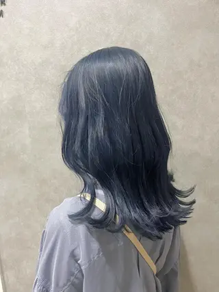 ミディアム カラー FUJINO RYOのヘアスタイル