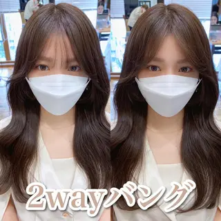 ロング カラー On所属・顔まわりカット🌟 くびれヘア/寺門遥輝のヘアスタイル