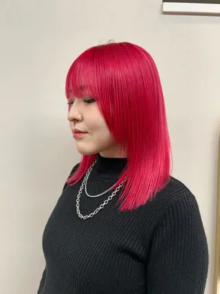 セミロング カラー 横浜カラー/パーマ/ SAKI💫のヘアスタイル