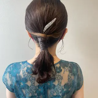 セミロング ヘアアレンジ 久保田 茜のヘアスタイル