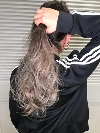 セミロング カラー WATARU🔥／ 外国人風ハイライトのヘアスタイル