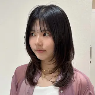 セミロング fuyuna レイヤーカット🖤のヘアスタイル