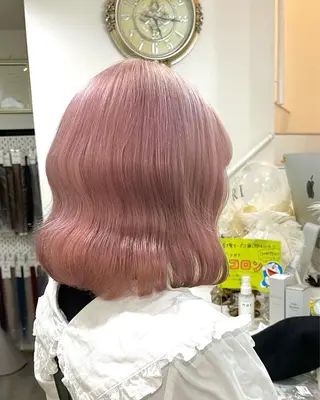 ミディアム カラー MOE🐈‍⬛🎀 エクステ/ワンホンのヘアスタイル