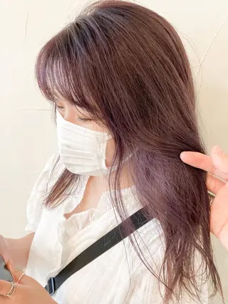 ミディアム カラー 樋野 亮のヘアスタイル