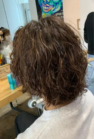 ミディアム パーマ 宮嶋 勇輔のヘアスタイル