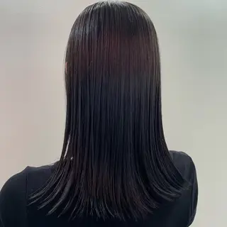 セミロング 透明感艶カラー💎 あやめ🎀のヘアスタイル
