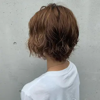 ショート パーマ 中津/柔らかカラー/ ナガオ　イズミのヘアスタイル